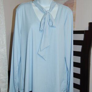 Worthington, tie neck blouse
